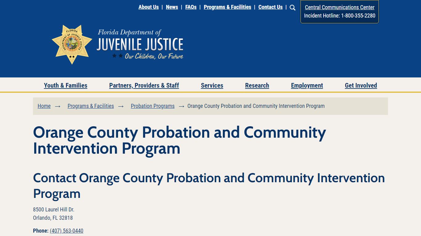 Orange County Probation and Community Intervention Program